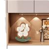 Wooden Silent Pendulum Clock Elegant Desk Clock Charming Small Flower Clock  Office