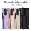 Samsung Z Fold7 Mobile Phone Case Z Fold5 Folding Mobile Phone Solid Color Card Wristband Diagonal Span Anti-drop Protective Case