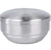 Korean Double Rice Bowl Double Stainless Steel Bowl with Lid Soup Bowl Steam Bowl Steam Cooking Bowl Small Children's Bowl Preventing Burns Korean Kit