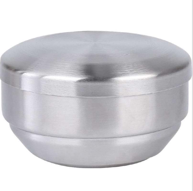

Korean Double Rice Bowl Double Stainless Steel Bowl with Lid Soup Bowl Steam Bowl Steam Cooking Bowl Small Children s Bowl Preventing Burns Korean Kit