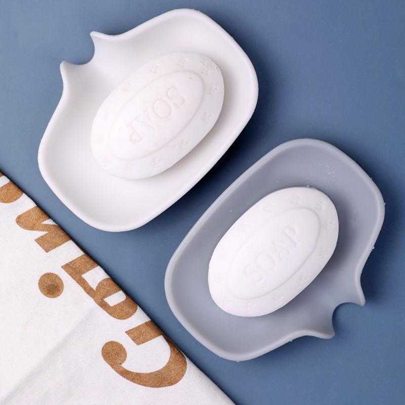 Soap Holder Silicone Sink Nonslip Drain Silicone Box Home Bathroom Diversion Soap Seat Soft