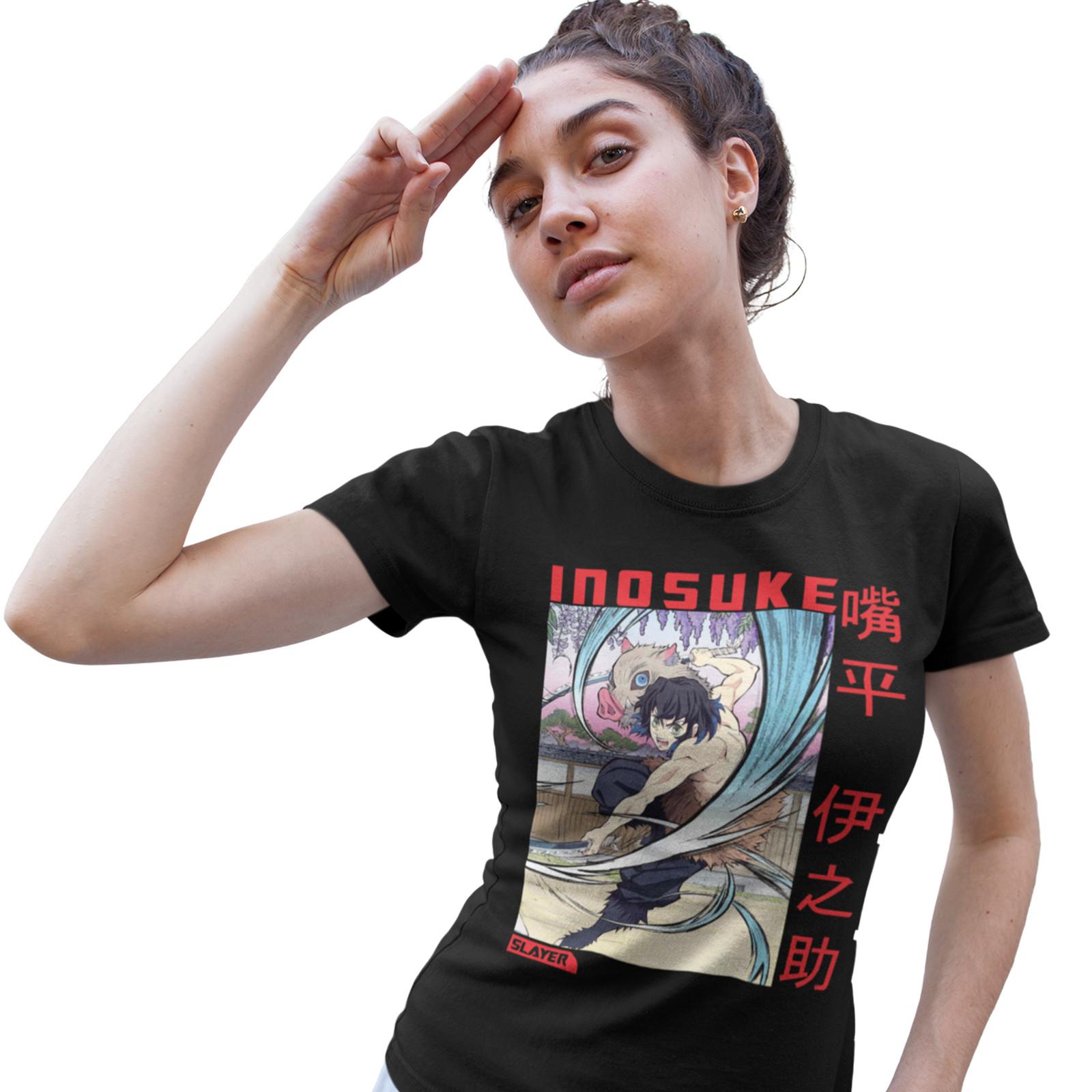 Inosuke Hashibira Kimetsu No Yaiba Demon Slayer T Shirt Mens Womens Tees Top S to 5XL S