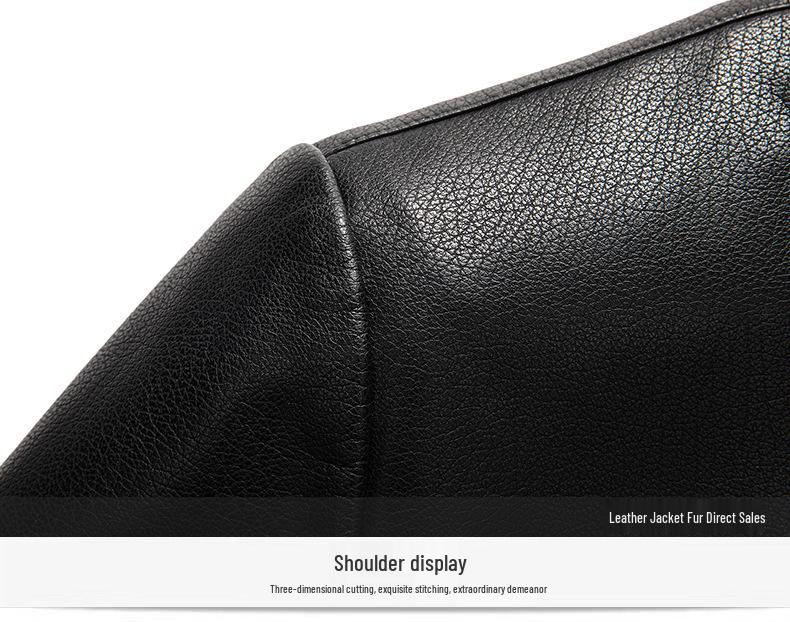 Yinuoboni High-end Men's Eco-Leather Lapel Jacket, Various Thickness Options - Style 2335