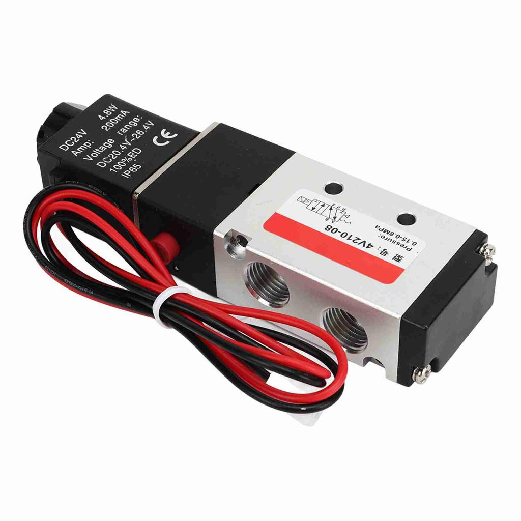 Electric Solenoid Air Valve 4V210 08 5 Way 2 Position Reliable Durable Solenoid Air Valve for Car