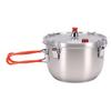 Camping Pressure Pot Stainless Steels Stove Pressure Cooker Outdoor Cookware for Backpacking Hiking Traveling 2500ML