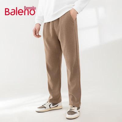 Pánské ležérní kalhoty Baleno s rovnými nohavicemi z chenille