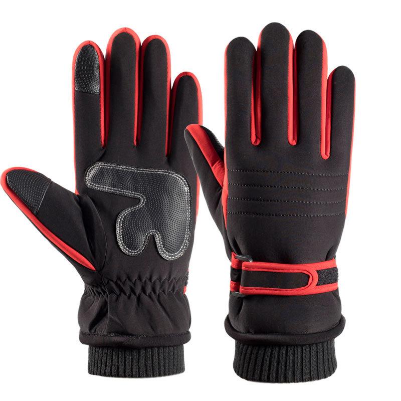 Ski Gloves for Men and Women In Winter Riding Motorcycles for Cold Protection Plus Velvet Cotton Waterproof Windproof Thickened Winter Warm Gloves