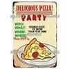 Vintage Metal Tin Sign Pizza Party Wall Decor Retro Kitchen Cafe Bar Home Plaque