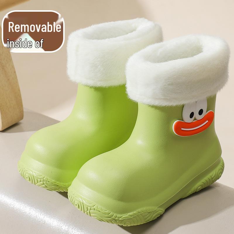 Dopamine Unisex Kids' Rain Boots - Anti-slip, EVA Fleece-lined, Detachable, for Kindergarten To High School