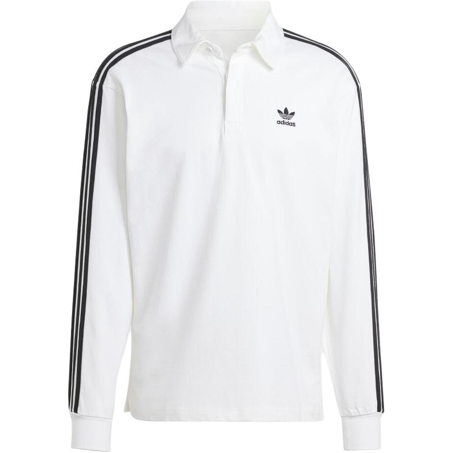 Adidas Originals stripe-detail rugby polo shirt IZ2459 L