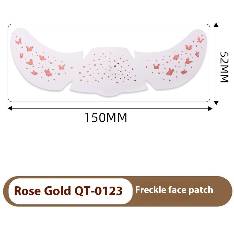 Heißes Roségold Sommersprossen Temporäre Tattoo Aufkleber Heißprägung Sommersprossen Make-up Patches Gesichts-Make-up