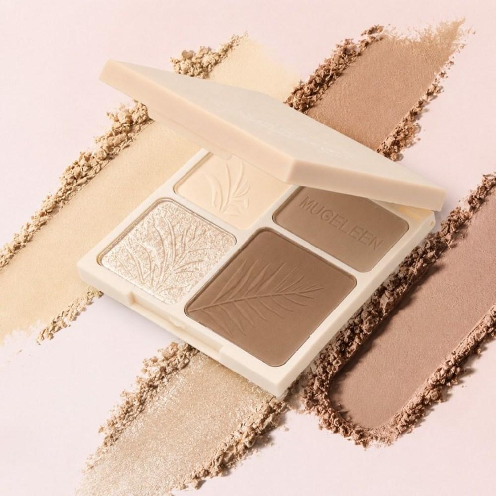 Skyciky Cool Warm Contour Shadow Shading Highlighter 4-Color Palette Natural Shading Makeup 2 pcs 02 Warm Tone Shadow Palette