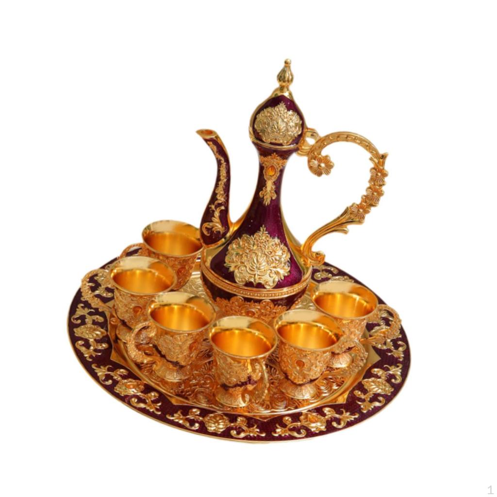 Turecký displej na čajovou konvici se sadou šálků kávy, pro domácí setkání
