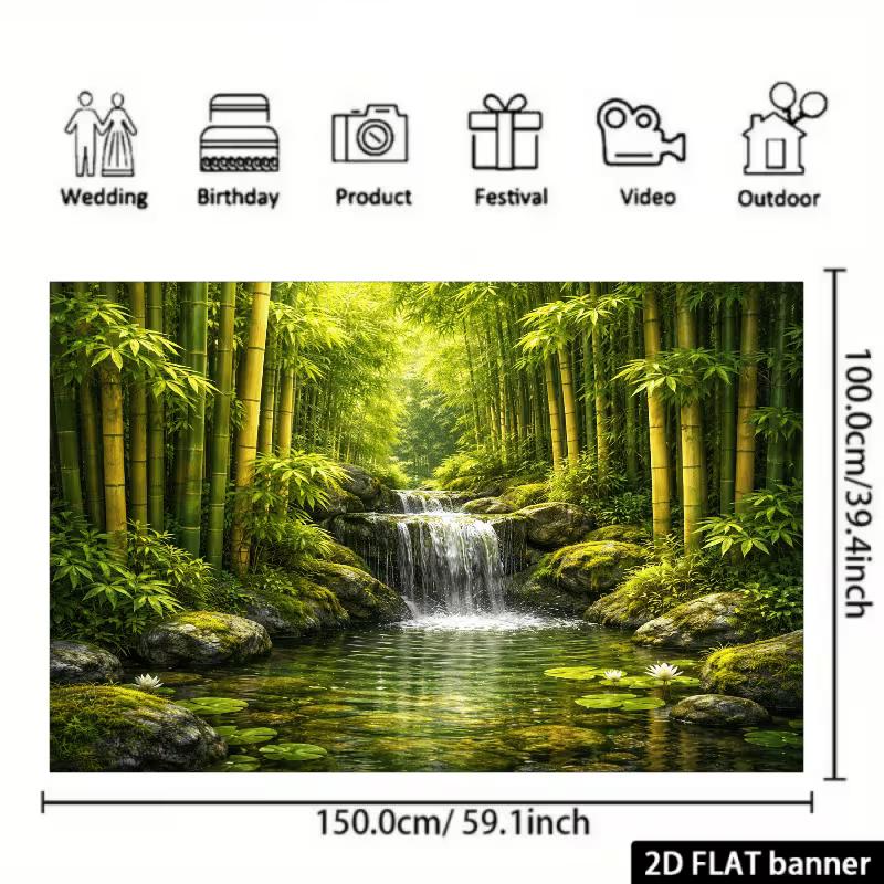 2D Chinese Style Garden Portrait Photo Backdrop