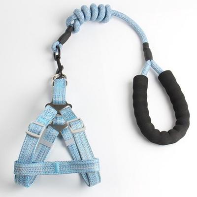 Small and Medium Chest Rope Dog Harness for Medium and Small Dogs WI052DG, Blue, -