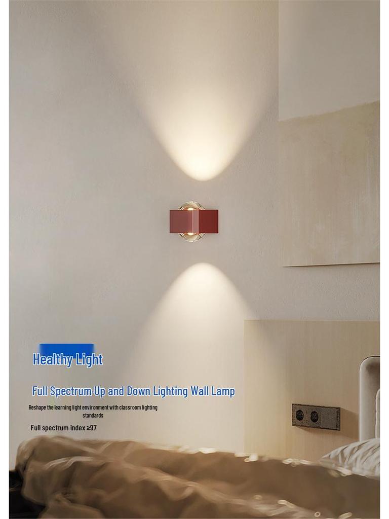 Modern Minimalist Wall Lamp: Smart Up/Down Light for Bedroom & Living Room Décor
