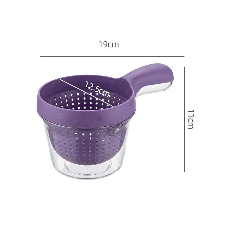 

1 Pc Kitchen Vegetable Drainer, Fruit Washer, Double-Layer Food-Grade Thickened Wall Hanging Fruit Basket