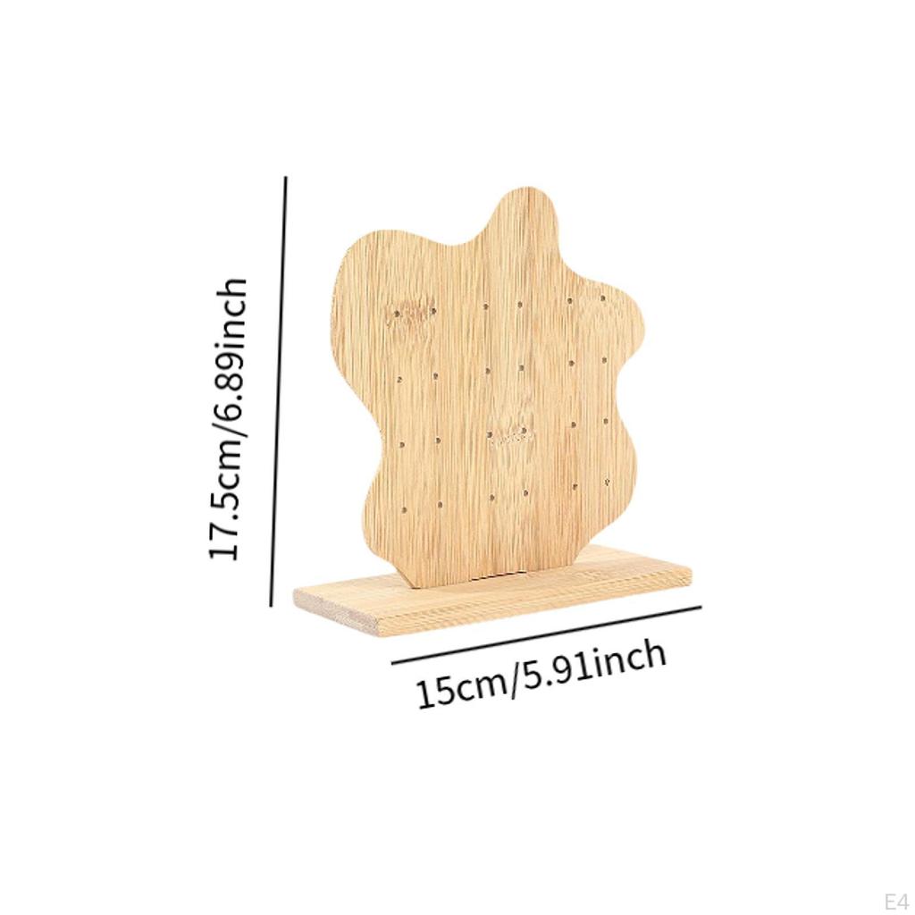 Jewelry Display Stand Bamboo Decorative Holder Storage for Store Selling