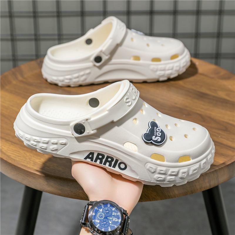 One Piece Is Sent On Behalf of Others, Hole Shoes, Men's Summer Wear, Thick-soled Shit-stepping Bag Head, Coconut Sports, Outdoor Beach Shoes.