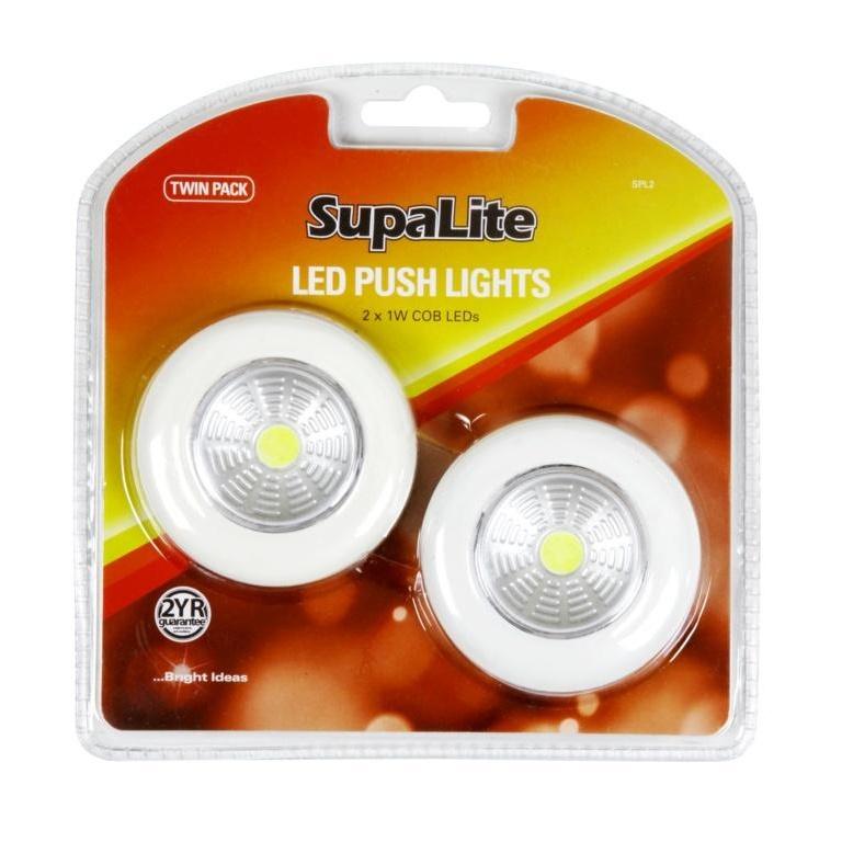Luz de empuje LED SupaLite (Paquete de 2) One Size blanco