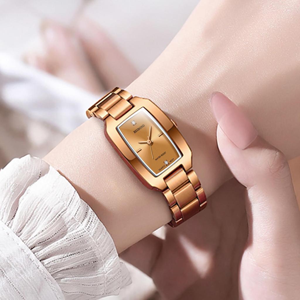 BINBOND Women's Fashion Waterproof Quartz Stainless Steel Watch