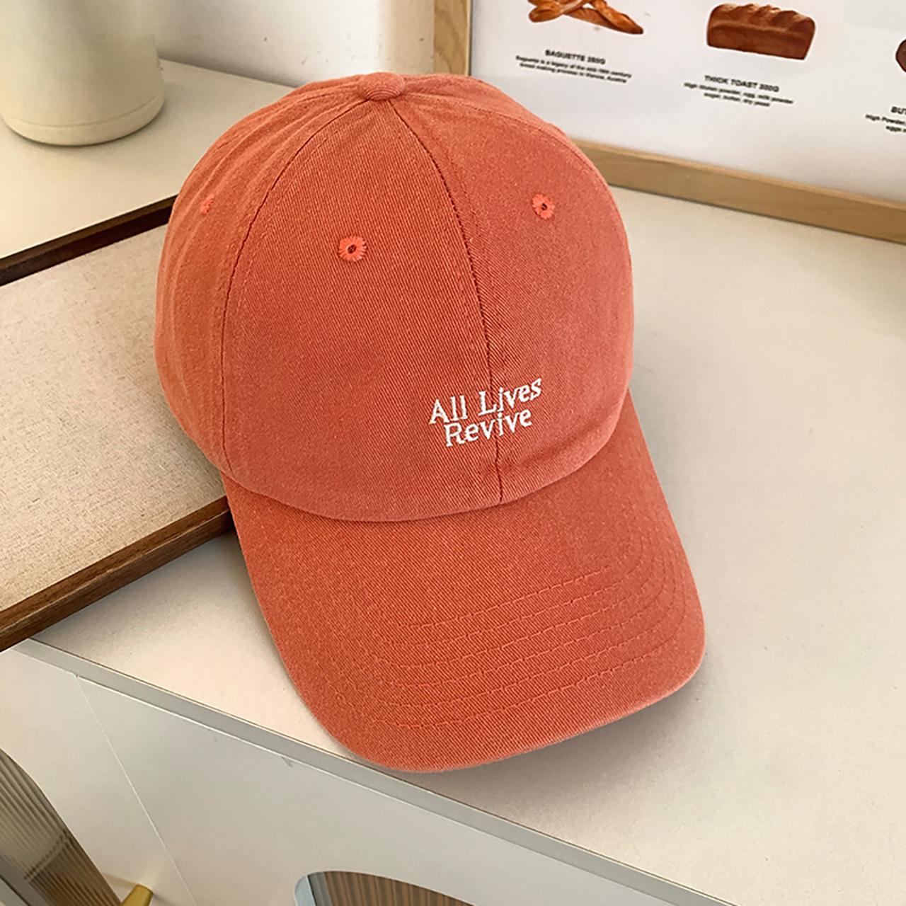 

Sweet Embroidery Baseball Cap For Women Summer Washed Cotton Snapback Peaked Hat Female Girl Outdoor Sports Sunscreen Hats оранжевый