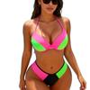 2026 European and American New Foreign Trade Gathering Color Matching Split Bikini Swimsuit Bikini Swimsuit Women