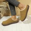 Mode Damen Hausschuhe Winter Neu Warm Slip-on Zuhause Plüsch Pantoletten Hausschuhe Rutschfest Baumwolle Gemütlich Fleece Schuhe Baotou Pantoletten Damen