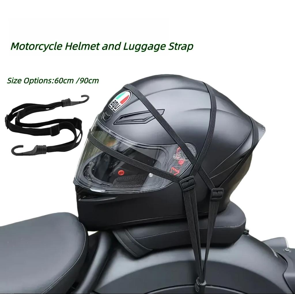 Motorcycle Helmet Luggage Cord Bungee Bandage Luggage Helmet Retractable Elastic Strap 24"/60Cm and 35.4"/90Cm Package Universal