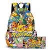 (F) Bolso de Pokémon Pikachu Bolso de hombro Mochila escolar para estudiantes Bolso para ordenador