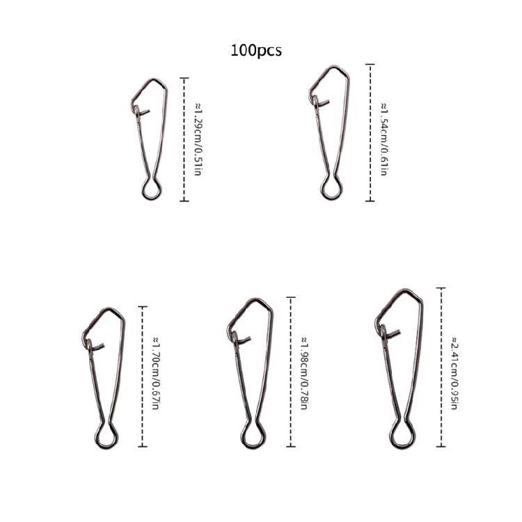 Multipurpose Fishing Connectors Swivels Compacts Stainless Steel Construction for Efficient Baits Changing