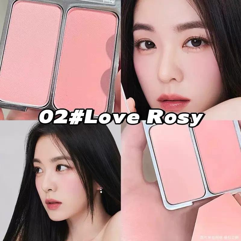Pei Zhuhyun's Same Style Korean 2an Dual-Color Blush, Expanding Color Blush, Brightening, Girlish Look, Girl Group Milk Pink