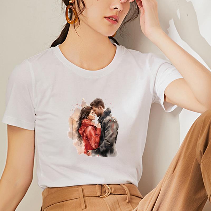 Man Woman Thermal Patch Romantic Parches Ropa T-Shirt Hoodies Heat Press Appliqued Clothes Stickers Diy Iron Patch Stickers