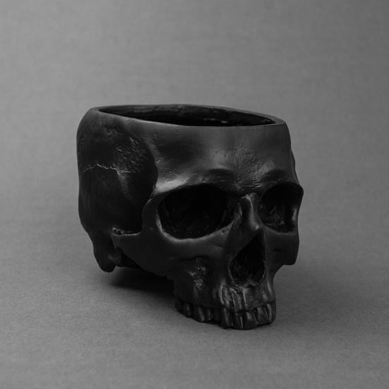 Skull Flower Pot Hanging Human Skull Plant Pot Halloween Candy Bowl Gothic Planter for Succulents Indoor Outdoor Decor