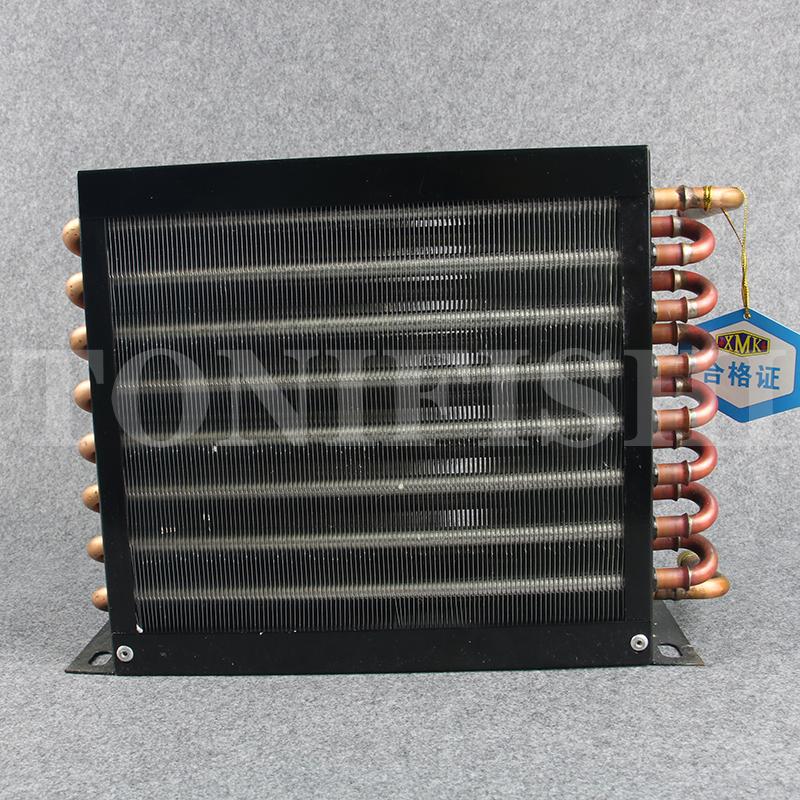 1/4P 3/8P Condenser Air Cold Water Cooling Radiator Copper Tube Aluminum Fin Heat Exchanger 2*8*250
