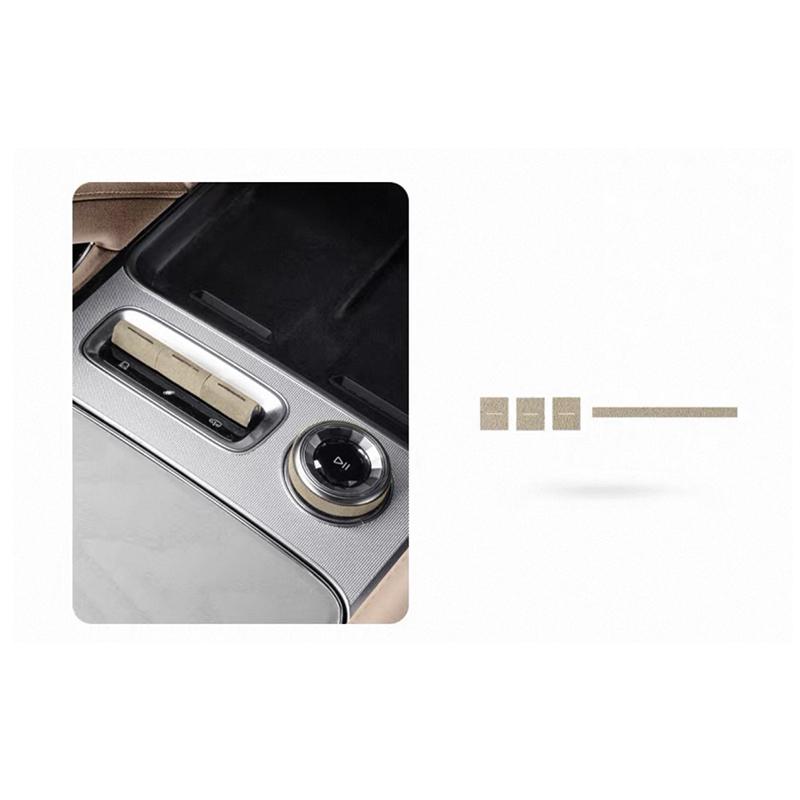 For Zeekr 8X 2026 Central Control Button Panel Suede Decorative Protective Sticker Interior Accessories