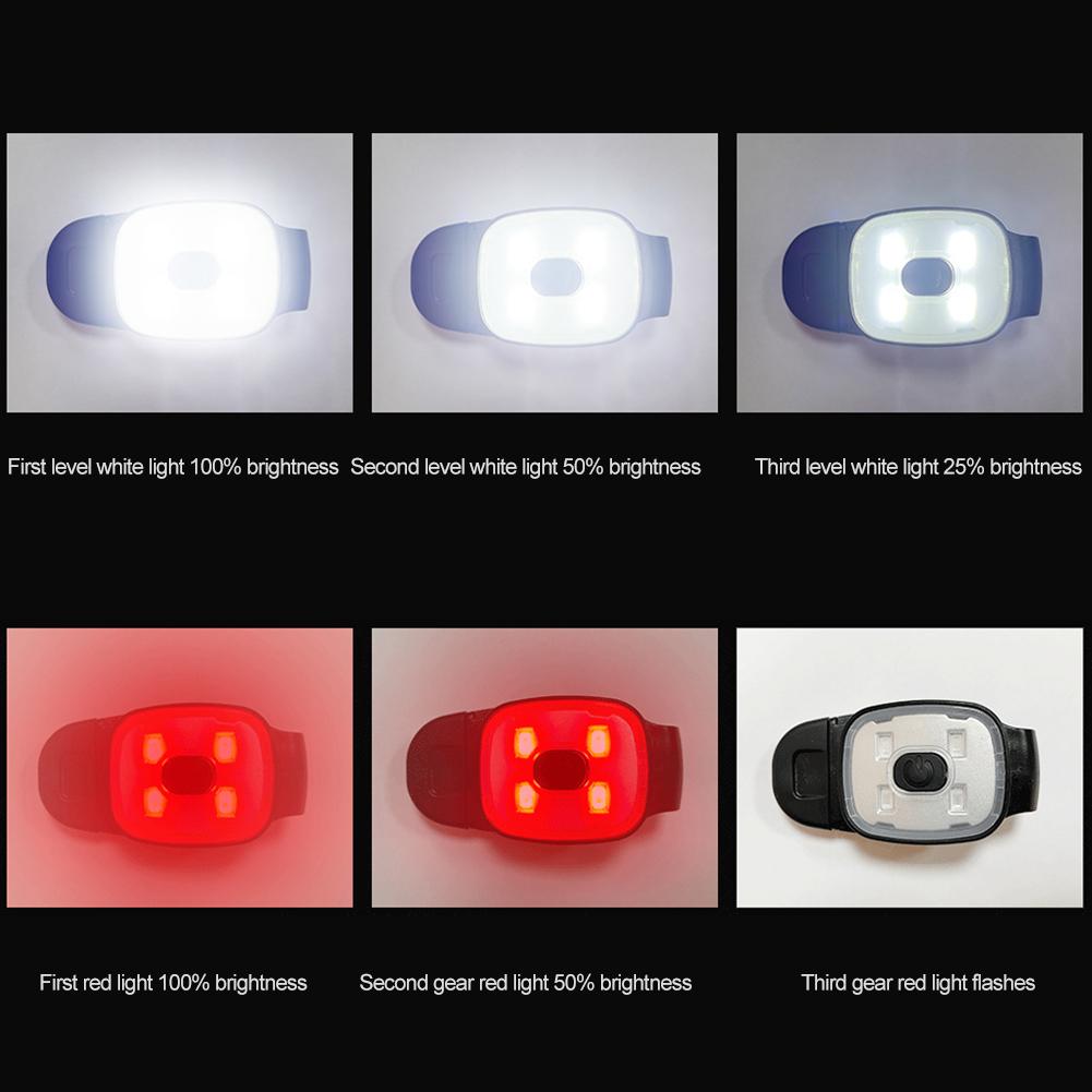 Outdoor Sports LED Clamp Lamp Cap Belt Flashing Clamp Light Mini Emergency Warning Light USB Charging For Fishing Hiking Running