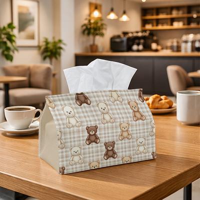 1pc Pastoral Cartoon Pet Tissue Box | Multi-functional Napkin Dispenser, Two Sizes Available Suitable for Home, Parties, Car Decoration Teddy Bear Pla