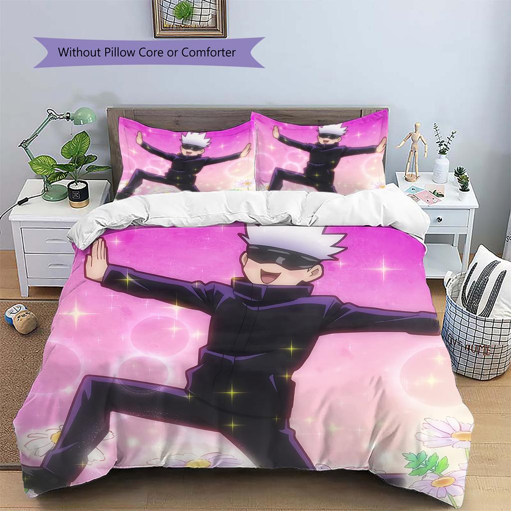 Jujutsu Kaisen Close up Bedding Set Duvet Cover Pillowcase No Filler, Soft Home Bedroom Decor, Perfect Gift for Fans.chl