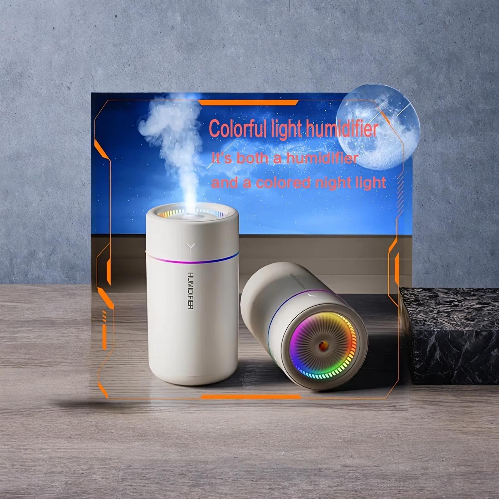 

Small Humidifier Large Mist Quiet with 7 Color Lights Aroma Function for Home Car one size білий