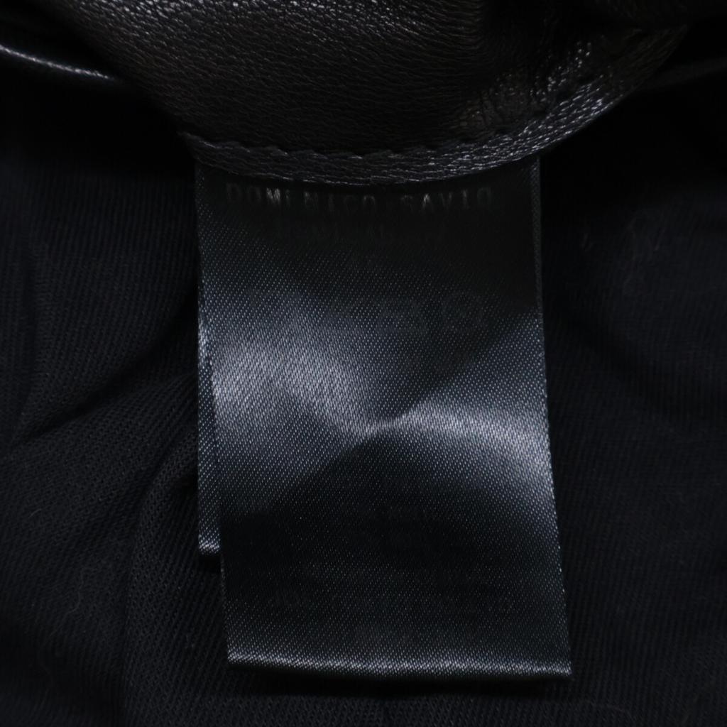 DOMENICO+SAVIO Negru DSM15ABZ07 Jachetă de motociclist din piele de capră 46 negru Folosit