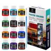 6/12-color Acrylic Pigment Set 25ml Glass Textile Advertising Gouache Watercolor Oil Paint