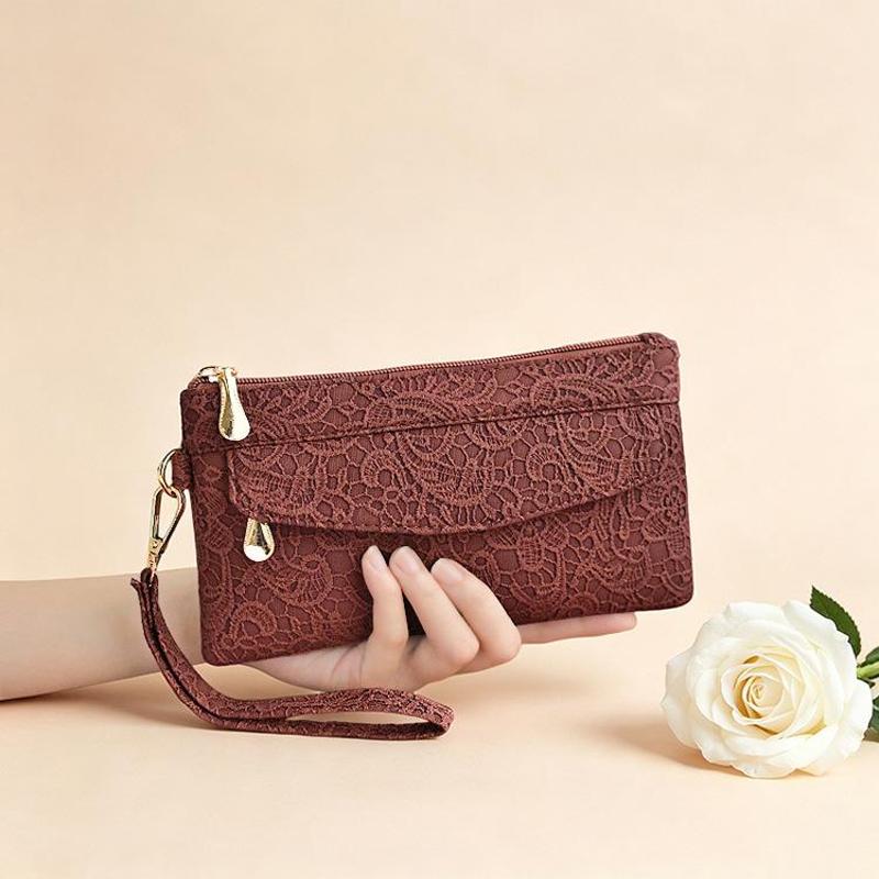 Versatile Multi-color Wrist Clutch Bag Women's Light and Thin Portable Mobile Phone Change Storage Bag Casual Bag