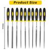 5/10 Pc Premium Needle File Set-High-Carbon Steel Files with Non-Slip Ergonomic Handles for Precise Filing on Wood Model Plastic