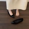 Pointed Head Gentle Wind Splicing Thin Heel Single Shoes Shallow Temperament Commuting High Heels Spring and Autumn New Models