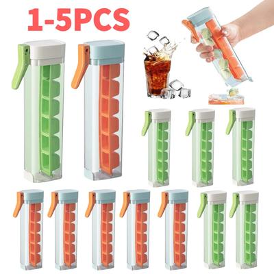 1-5PCS One-handed Pressing Ice Latticeasy Push and Pop Out Cube Ice Maker Home Creative Ice Mould Homemade Small Ice Moulds