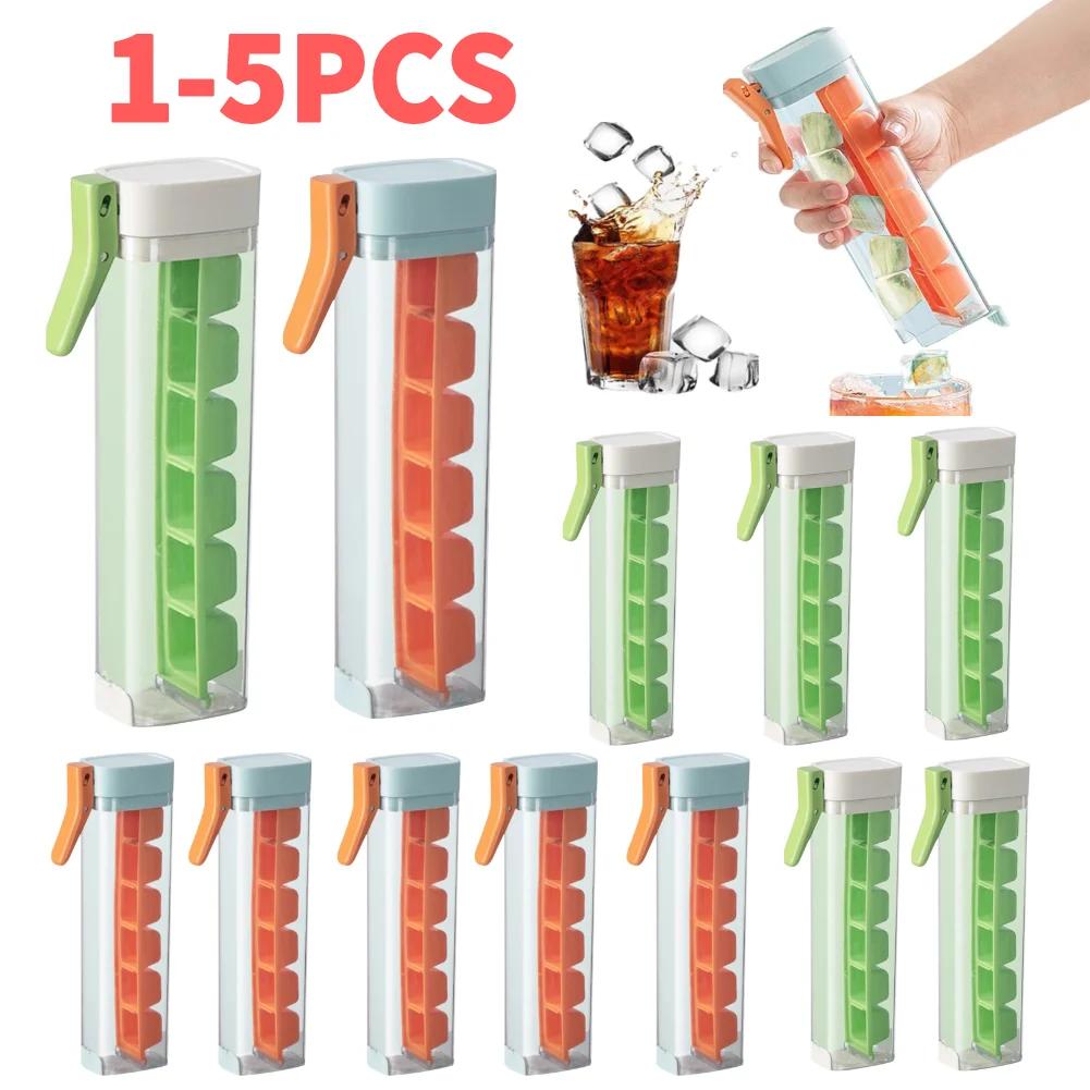1-5PCS One-handed Pressing Ice Latticeasy Push and Pop Out Cube Ice Maker Home Creative Ice Mould Homemade Small Ice Moulds