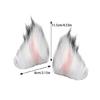 Plush Cat Ear Hair Clip Halloween Costume Cosplay Hairpin Theme Party Headdress