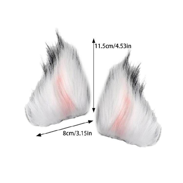 Plush Cat Ear Hair Clip Halloween Costume Cosplay Hairpin Theme Party Headdress