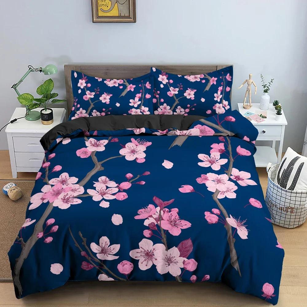 Flowers Duvet Cover Set Floral Pattern Comforter Cover Bedding Set Personality Quilt Cover With Pillowcase Queen King Bedclothes